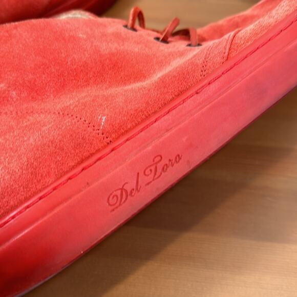 Del Toro Men's Red Suede Chukka Sneaker Size 11 - Picture 10 of 12